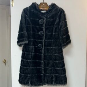 BB Dakota Black Faux Fur Coat